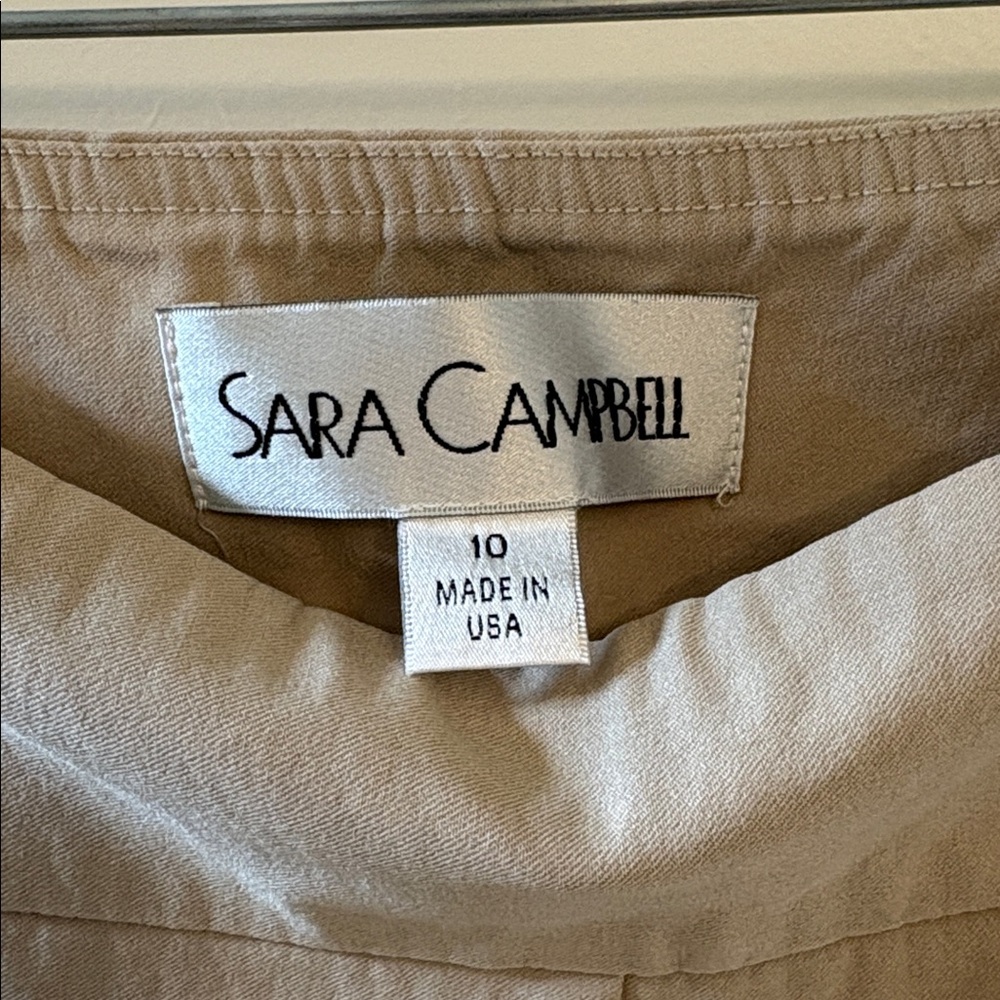 Sarah Campbell size 10 straight leg tan pants - Picture 4 of 6